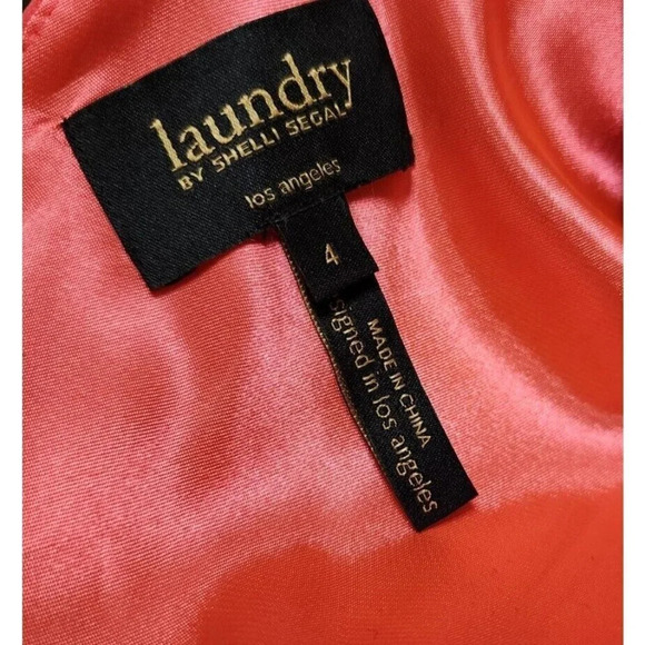 Laundry Shelli Segal Womens One Shoulder Draped Dress Bright Pink Size 4 Mini - Picture 5 of 8